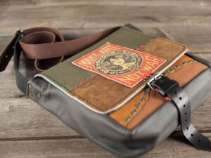 Skórzana torba listonoszka A4 handmade Śladem Kota